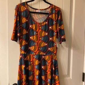 LuLaRoe Nicole Dress - XL Fun Print